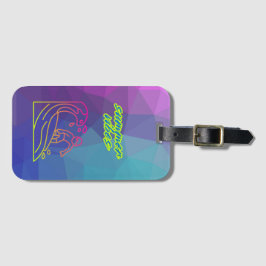 Etiqueta De Bagagem Summer vibe o garoto surfando.
