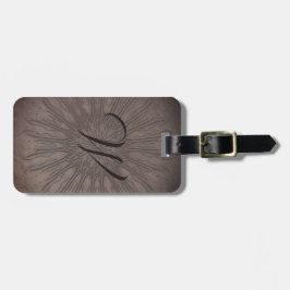 Etiqueta De Bagagem Sunburst boho mandala