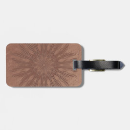 Etiqueta De Bagagem Sunburst boho mandala