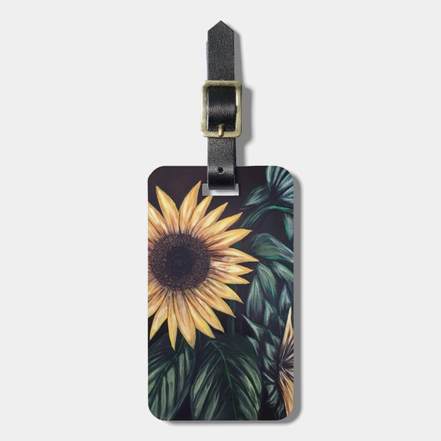 Etiqueta De Bagagem Sunflower Life (Frente Vertical)