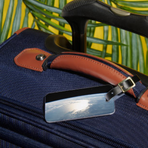 Etiqueta De Bagagem Sunglint Reflete No Golfo Do México