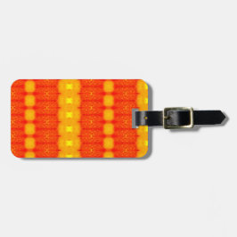 Etiqueta De Bagagem Sunny Daisy Ikat Too 7 Sangria