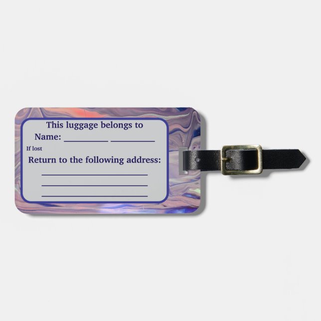 Etiqueta De Bagagem Sunrise Acrylic Pour Inspired (Frente Horizontal)