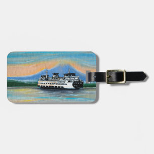 Etiqueta De Bagagem Sunrise Ferry Painting