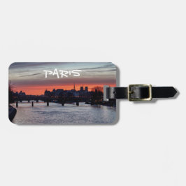 Etiqueta De Bagagem Sunrise sobre Ile de la Cite e Notre Dame - Paris