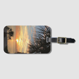 Etiqueta De Bagagem Sunset Na Praia