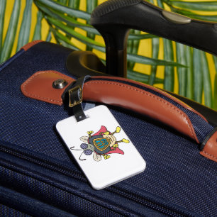 Etiqueta De Bagagem Super-Herói Deus Voador Personagem Inseto Voador