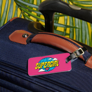 Etiqueta De Bagagem Supergirl Global Gráfico Pop