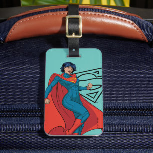 Etiqueta De Bagagem Supergirl Hovering in Blue Suit