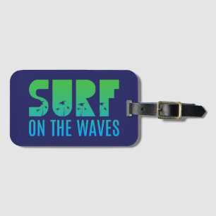 Etiqueta De Bagagem Surf no poster das ondas