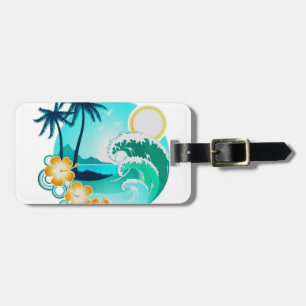 Etiqueta De Bagagem Surf TROPICAL HAWAIIAN