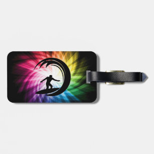 Etiqueta De Bagagem Surfe Colorida