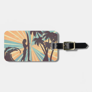 Etiqueta De Bagagem Surfer Girl