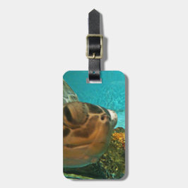 Etiqueta De Bagagem Surpresa da tartaruga de mar