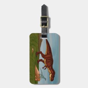 Etiqueta De Bagagem T-Rex e Velociraptor