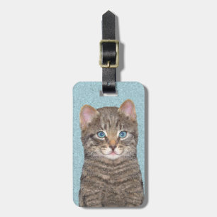 Etiqueta De Bagagem Tabelas de cinzas por Pintura de Gato - Arte de Ga