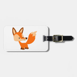 Etiqueta De Bagagem Tag amigável bonito da bagagem do Fox dos desenhos