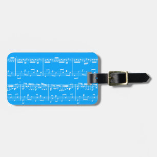 Etiqueta De Bagagem Tag azul da bagagem da partitura