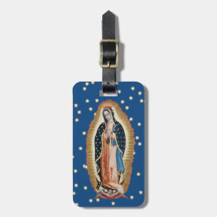Etiqueta De Bagagem Tag azul da bagagem de Guadalupe