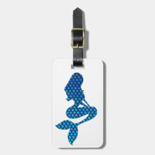 Etiqueta De Bagagem Tag azul e verde da bagagem da sereia