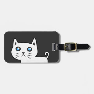 Etiqueta De Bagagem Tag branco da bagagem do gato