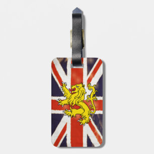 Etiqueta De Bagagem Tag BRITÂNICO da bagagem do leão da heráldica d