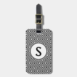 Etiqueta De Bagagem Tag chave grego Monogrammed da bagagem