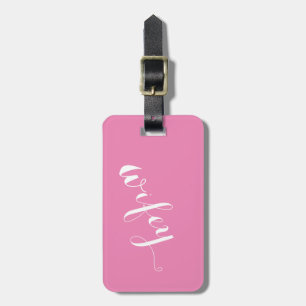 Etiqueta De Bagagem Tag cor-de-rosa da bagagem de Wifey