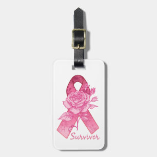 Etiqueta De Bagagem Tag cor-de-rosa da bagagem do sobrevivente