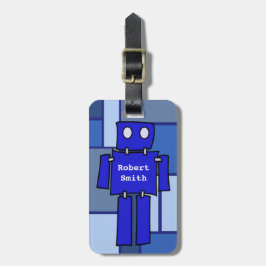 Etiqueta De Bagagem Tag customizável da escola do robô
