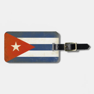 Etiqueta De Bagagem Tag da bagagem com a bandeira afligida do vintage