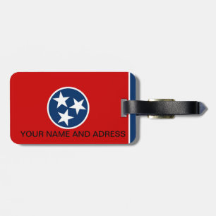 Etiqueta De Bagagem Tag da bagagem com a bandeira de Tennessee, EUA