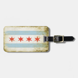 Etiqueta De Bagagem Tag da bagagem com a bandeira legal de Chicago