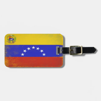 Etiqueta De Bagagem Tag da bagagem com a bandeira legal de Venezuela