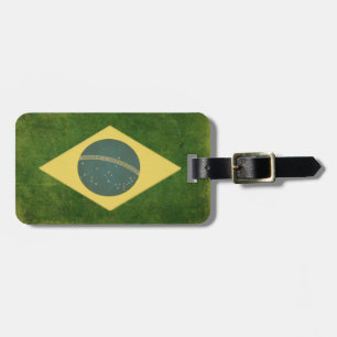 Etiqueta De Bagagem Tag da bagagem com a bandeira suja do vintage de