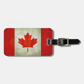 Etiqueta De Bagagem Tag da bagagem com bandeira canadense