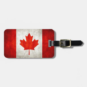 Etiqueta De Bagagem Tag da bagagem da bandeira de Canadá do vintage