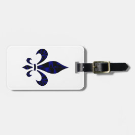 Etiqueta De Bagagem Tag da bagagem da flor de lis (adicione sua