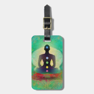 Etiqueta De Bagagem Tag da bagagem da ioga da meditação