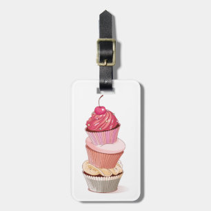Etiqueta De Bagagem Tag da bagagem da pilha do cupcake