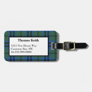 Etiqueta De Bagagem Tag da bagagem da xadrez de Tartan de Keith