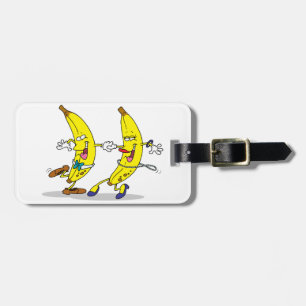 Etiqueta De Bagagem Tag da bagagem das bananas da dança