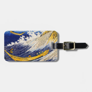 Etiqueta De Bagagem Tag da bagagem das ondas de oceano de Hokusai