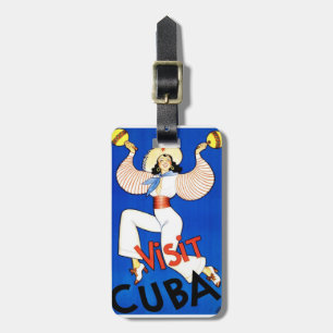 Etiqueta De Bagagem Tag da bagagem de Cuba da visita do vintage
