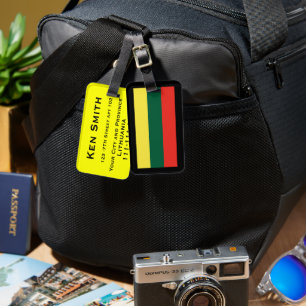 Etiqueta De Bagagem Tag da bagagem de Lithuania