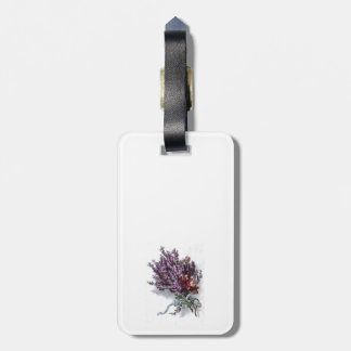 Etiqueta De Bagagem Tag da bagagem do buquê da lavanda do vintage