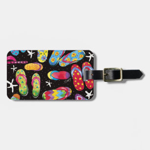 Etiqueta De Bagagem Tag da bagagem do divertimento do flip-flop