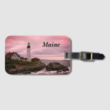 Tag da bagagem do farol do farol de Portland