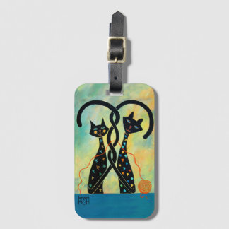 Etiqueta De Bagagem Tag da bagagem do gato preto