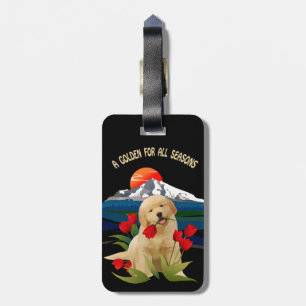 Etiqueta De Bagagem Tag da bagagem do golden retriever
